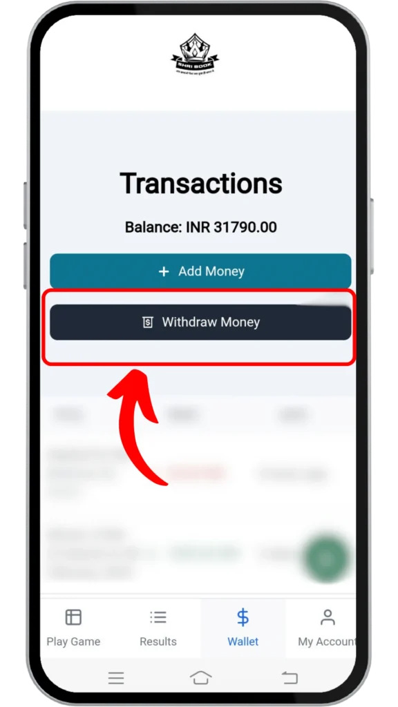 withdraw money from shribook app
