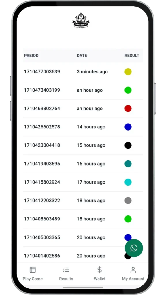 Check result of your color predictor game